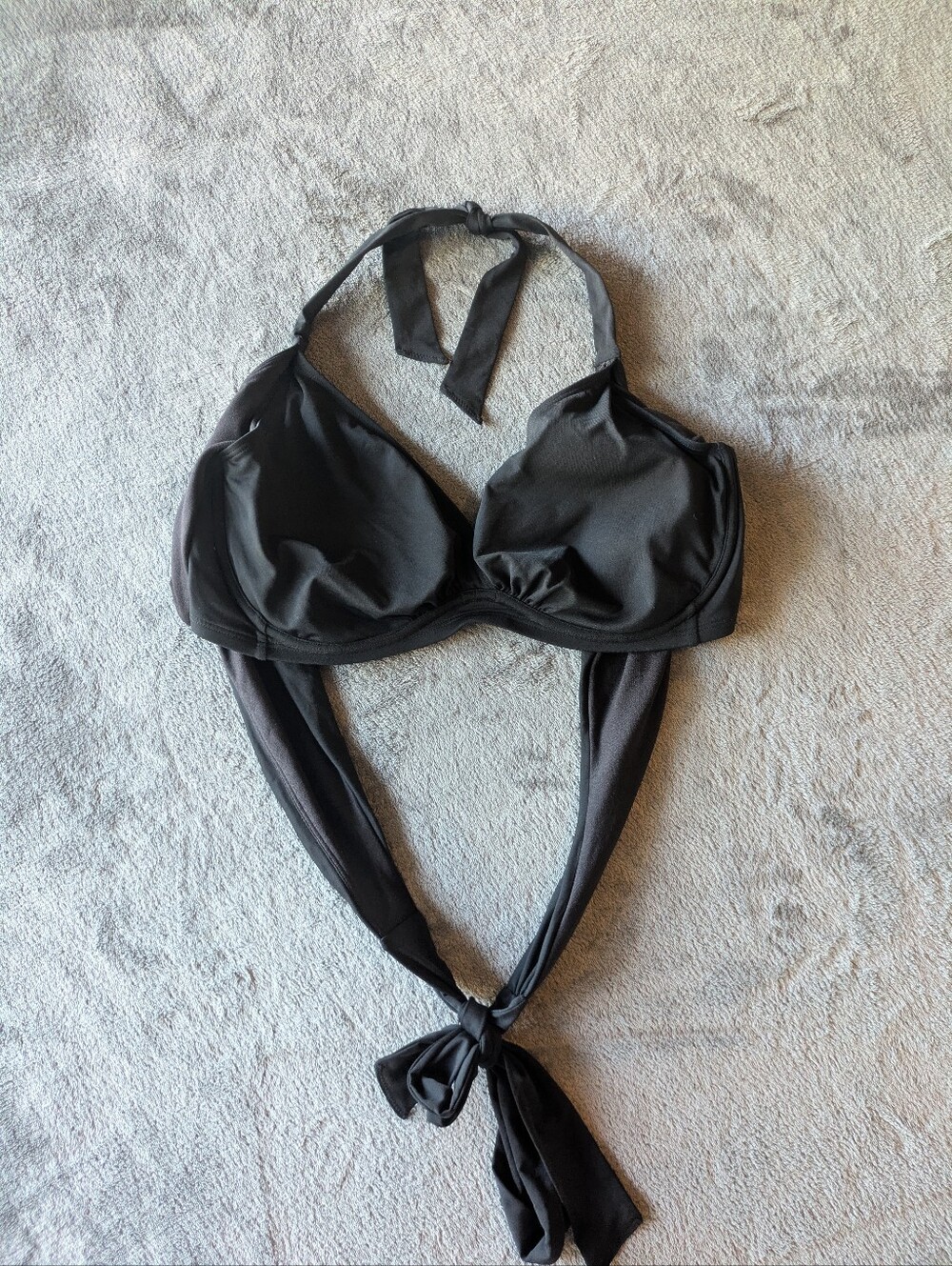 NWT Athleta Black Wrap Halter Bikini Top 40D/DD